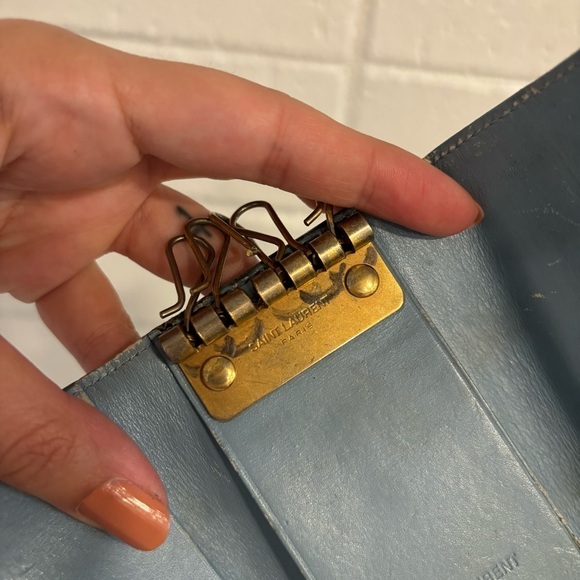 Saint Laurent vintage keyholder wallet in blue - Picture 13 of 13